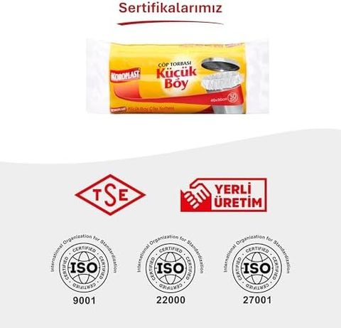 1st Choice 130474080 Küçük Boy Çöp Poşeti 30&apos Lu 40X50 Cm, Sızdırmaz Ve Yırtılmaz, Ekonomik Küçük Boy Çöp Torbası, Geri Dönüştürülebilir Atık Torbası, Doğa Dostu, Sürdürülebilir, Güçlü Ve Dayanıklı Çöp Poşeti