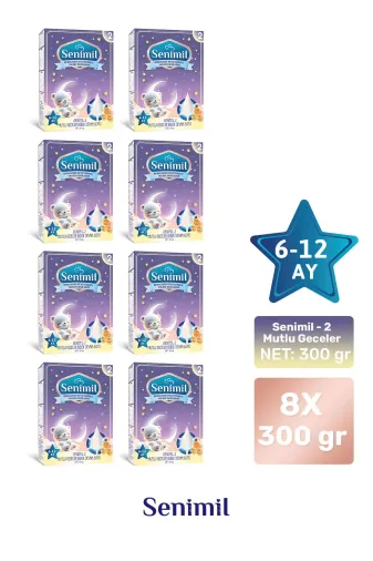 2 Mutlu Geceler Bebek Devam Sütü 300 Gr (6-12 Ay) 8 Li Avantaj Paketi