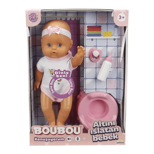 2030121 Boubou Altını Islatan ve Konuşan Bebek Seti 30 cm
