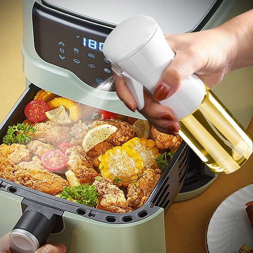 210 ML li Sprey Cam Yağ Limon Sos Spreyi Yağ Şişesi Airfryer- Ta Yağdanlık