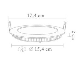 222 Concept 57855210123751380184975 12W Slim Led Panel Spot Sıva Altı Downlight - Siyah Kasa 3000K Sarı Gömme Tavan Lambası Diğer