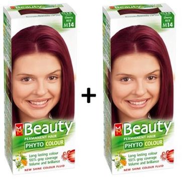 22234474 Mm Beauty Bitkisel Saç Boyası Vişne Kızılı M14 - 2 Adet (464063492) M14 Vişne Kızılı