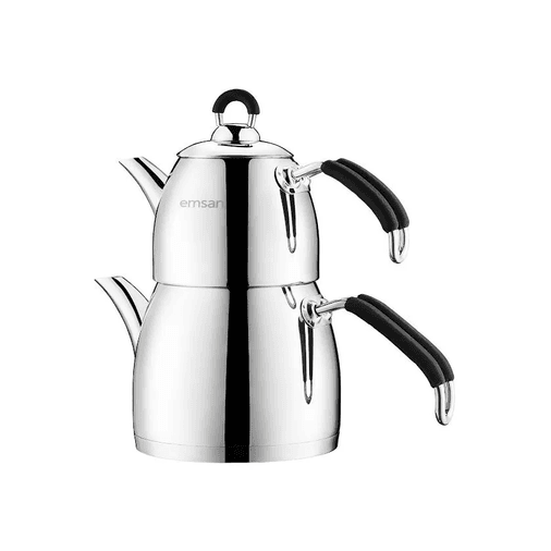 2300_, Emsan Mina Mini Çaydanlık Takımı Siyah 0,6L & 1,25L