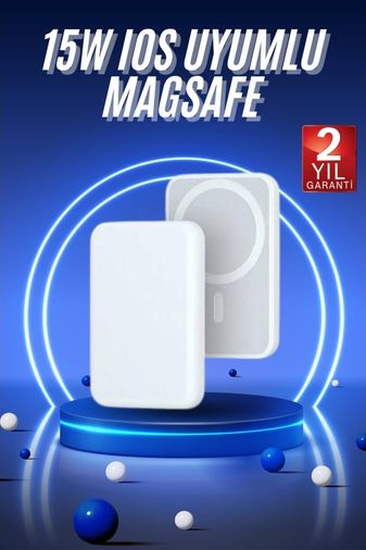 25DYMUCZZZ15WMAGSAFEEEEE3 Magsafe Battery Pack Powerbank Kablosuz Şarj 5.000 Mah Diğer