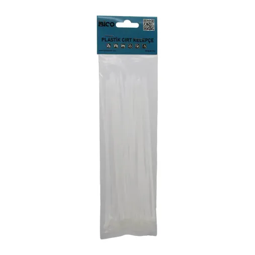 25PCS   BEYAZ   3.6X200MM  PLASTİK CIRT KELEPÇE (4745)