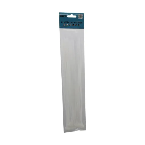 25PCS   BEYAZ   3.6X300MM  PLASTİK CIRT KELEPÇE (4745)