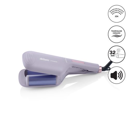 -2999- Arzum Ar5112 Hypnose Ionmax Profesyonel Wag Maşa, Hızlı Isınan, 32 Mm Turmalin Seramik, İyonlu, Lila