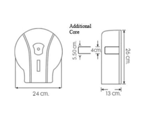 2K 57855210124336080184975 Vialli Mini Jumbo Wc Tuvalet Kağıdı Dispenseri Aparatı Beyaz Mj1 000 Açık Krem