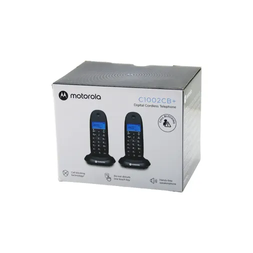 2PCS SİYAH DİJİTAL KABLOSUZ - TELSİZ TELEFON ARAYAN NO GÖRME 50 HAFIZA C-1002CB (4745)