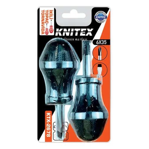 2PCS - YILDIZ-DÜZ  TOPAÇ TORNAVİDA SETİ 6X35 (4745)