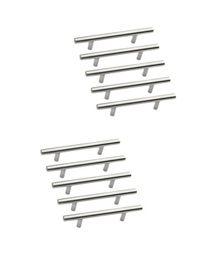 2Stories 57855210124388480184975 Paslanmaz Metal Kulp, Inox Dolap Çekmece Mobilya Kulbu, Tv Ünitesi Yatak Odası Vestiyer Mutfak İçin 224 Mm, Adet, 10 Açık Kahverengi