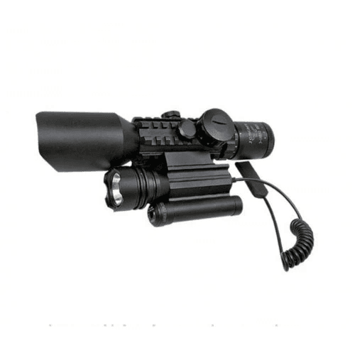 3-10x42 Zoomlu Av Tüfeği Dürbünü Lazeri Zenon Fenerli M9