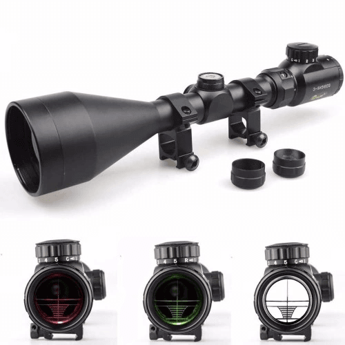 3-9x56eg Dürbünü çift Işık Kırmızı,yeşil Kaynaklı Zoomlu