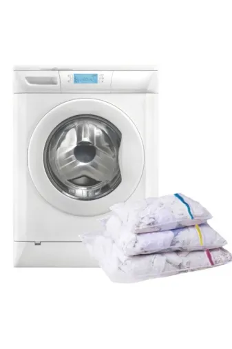 ® 3 Adet Çamaşır Yıkama Filesi Renkli Fermuarlı 3 Boy
