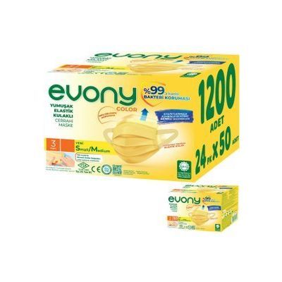 3 Katlı Filtreli Burun Telli 1200 Adet Cerrahi Maske