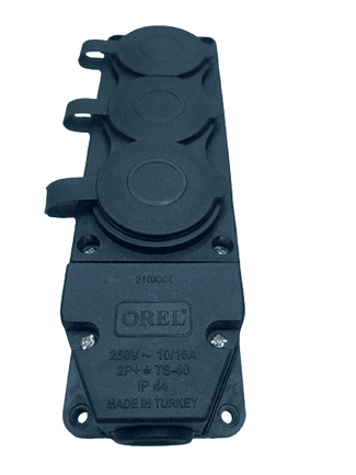 3 Lü Kauçuk Grup Priz Monofaze 1X16A 220 V