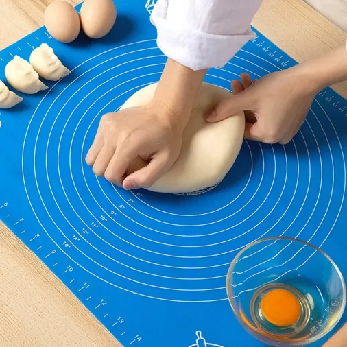 30*40 cm Hamur Matı Silikon Ölçekli Kullanımı Kolay Hamur Açma Matı (4745)