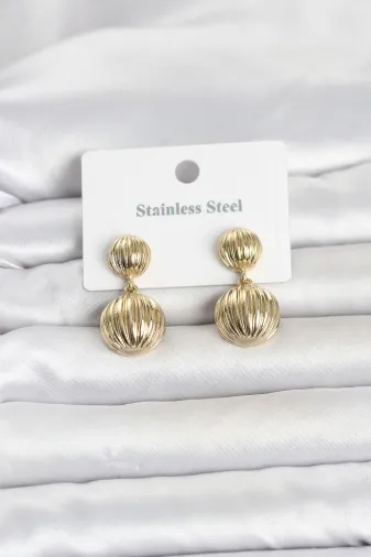 316L Çelik Gold Renk Vintage Model Kadın Küpe TJ-BKP11837