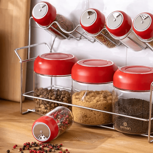 3.199 TL. Emsan Simple Standlı Baharatlık Seti 8'li