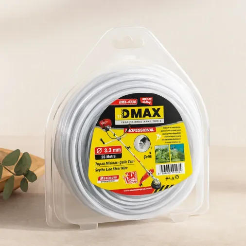 3.3 mm Çelik Telli Yuvarlak Çim Biçme Tırpan Misinası 26 m