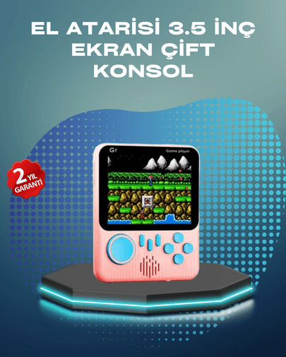 3.5 İnç LCD Ekranlı 666 Oyunlu Taşınabilir Retro Oyun Konsolu