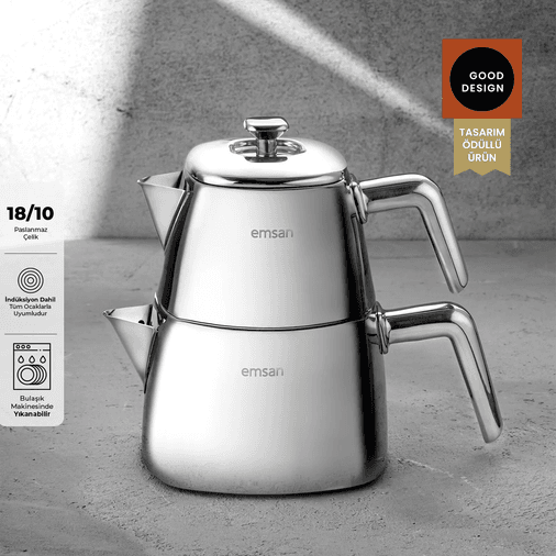 3500= Emsan Tea Time Mini Çaydanlık Takımı 0,7L & 1,5L