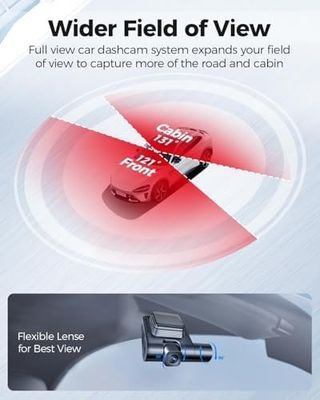 360+ Botslab 131617961 Azdome V600 1080P Araç Kamerası Üç Kameralı,g Sensör,gece Görüş,geri Görüş Kameralı,su Geçirmez,yol Kayıt