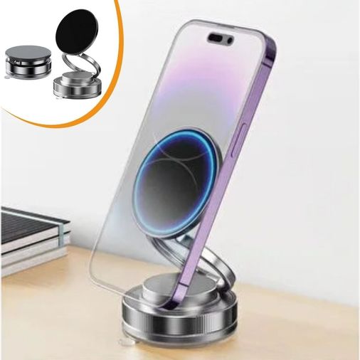 3893880 Buffer Vakumlu Manyetik Telefon Tutucu - Güçlü Vakum 360 Döner Araç İçi Telefon Standı, Ultra Sabit Manyetik Destekli Mobil Cihaz Aparatı