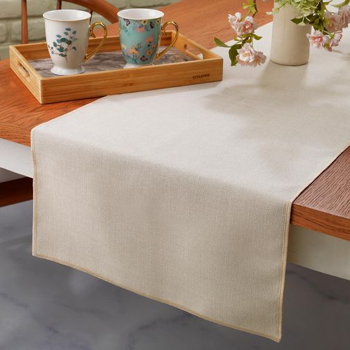 ₺399,00 Schafer Home Bianca Keten Polyester Runner 40X160-Krem
