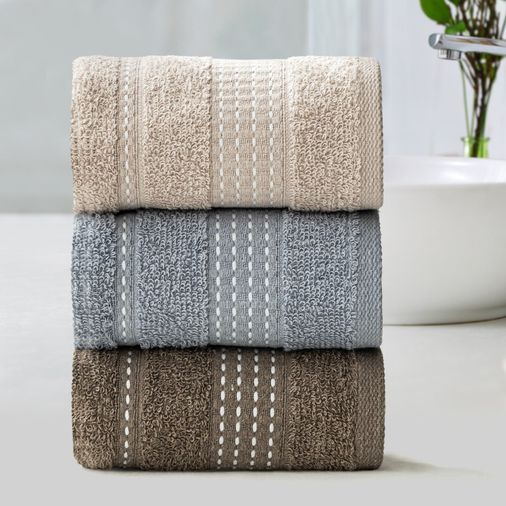 ₺399,95sd Schafer Home Liva 3 Lü Havlu Seti 30X50 Cm-Asorti02