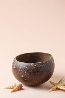 3C 131622582 Kuru Yeşil Jumbo Hindistan Cevizi Kasesi - El Yapımı Coconut Bowl - Atıştırmalık, Sos Ve Çerez Kasesi