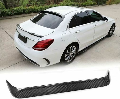 3C 43457418 Mercedes W205 Boyalı Pianoblack Cam Üstü Spoiler 2015-2021 Aras