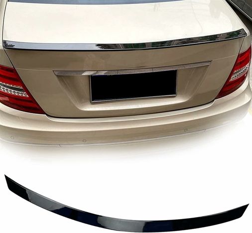 3C 43457421 Mercedes W204 Boyalı Pianoblack Spoiler 2007-2013 Arası