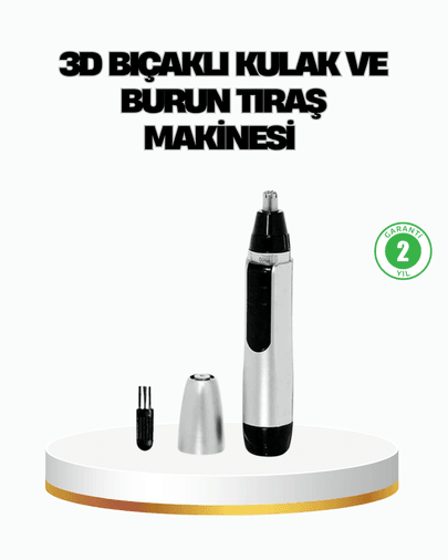 3d Bıçaklı Burun Ve Kulak Tıraş Makinesi Pil İle Çalışan Taşınabilir Model