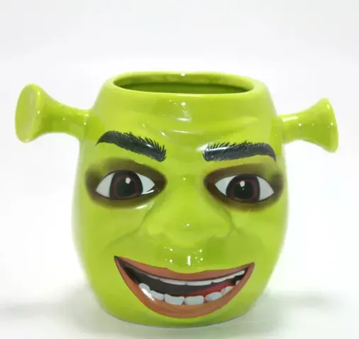 3d Shrek Tasarımı Porselen Kupa Bardak Alk4507