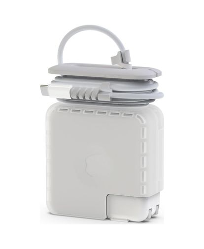 3DMakerpro 131611937 Macbook Şarj Adaptör Kılıfı 60W Magsafe 1-2 61W 67W Usb-C Uyumlu A1708 A1989 A2159 A2338 A2442 A2779 Sert Koruyucu Adaptör Kapak Kablo Düzenleyici Şeffaf