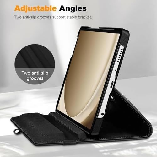 3DMakerpro 132313341 Galaxy Tab A9 Plus X210/galaxy Tab A11+ Yatay Ve Dikey Standlı 360 Derece Döner Tablet Kılıfı Siyah