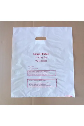 3DTÜKETİM TYB92YPQSBKXCF7H24 Otel Kirli Çamaşır Poşeti Torbası Laundry Bag Hijyen Torbası Kuru Temizleme Torbası 250 Adet
