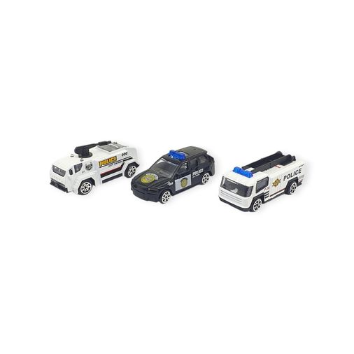 3'lü İş Makinaları Road Seti - Die Cast - DS044 - Polis - 1 ADET