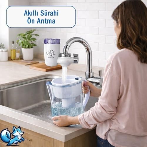 3M 131622307 Mutfak Musluk Ucu Su Arıtma Ver. Iı - Klor Ve Kireç Azaltıcı, Organik Safsızlıkları Giderici, Uzun Ömürlü Temizlenebilir Kartuş, Kolay Kurulumlu, Akıllı Sürahi Ön Arıtma İçin İdeal