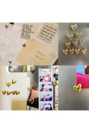 4 Adet Gold Renk Magnet Dekoratif Buzdolabı Süsü