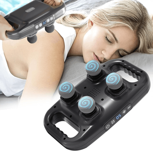 4 Başlıklı Masaj Sı - Ergonomik Derin Doku Sırt Ve Boyun Masaj Aleti Ağrı Ve Sızı Giderici