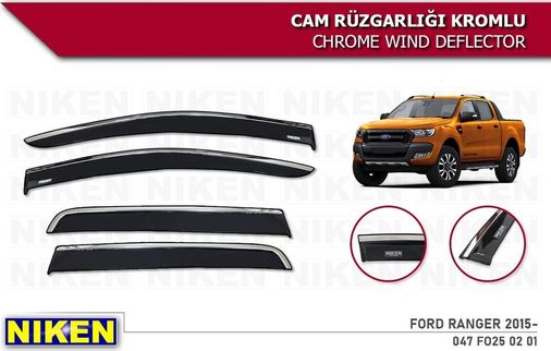 40471539 Ford Ranger Kromlu Cam Rüzgarlığı Niken 2015+