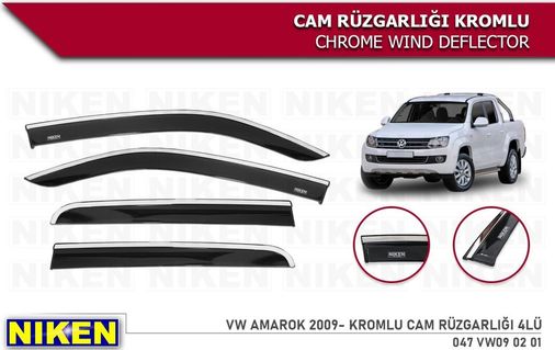 40471602 Vw Amarok Kromlu Cam Rüzgarlığı Niken 2009+