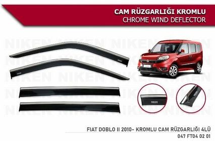 40559674 Fiat Doblo 2 Kromlu Cam Rüzgarlığı Niken 2010+ Sonrası Modeller
