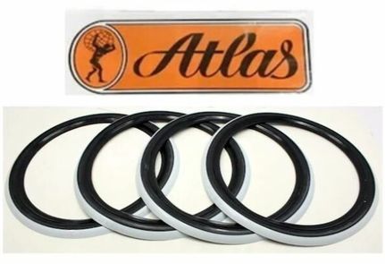 41064170 Oto Lastik Yanağı 14 Jant Siyah Beyaz 4 Adet Atlas