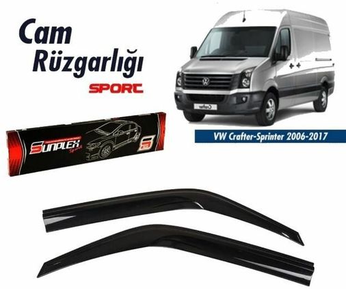 42528064 Mercedes Sprinter Mugen Cam Rüzgarlığı 2006 Sonrası 2'li Sunplex