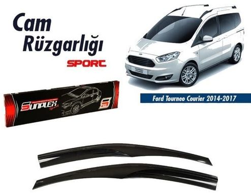42528131 Ford Courier Mugen Cam Rüzgarlığı 2014 Sonrası 2'li Sunplex