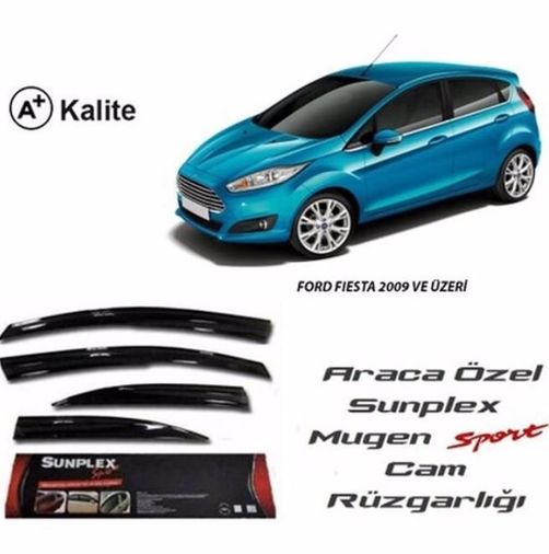42528178 Ford Fiesta Mugen Cam Rüzgarlığı 2010-2017 Arası 4'lü Sunplex