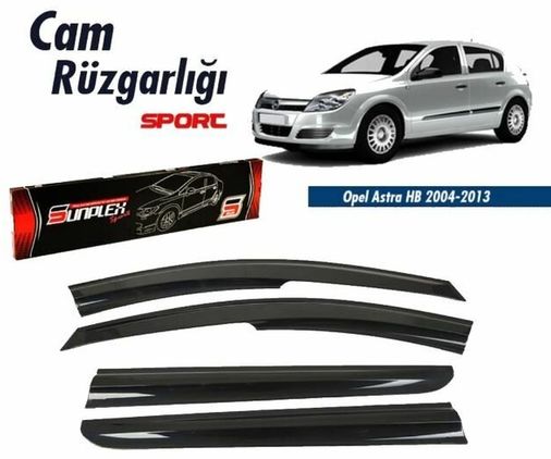 42528421 Opel Astra H Mugen Cam Rüzgarlığı 2004-2013 Arası 4'lü Sunplex